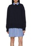 首图 - 点击放大 - SACAI - Hybrid Cotton Knit Shirt Dress