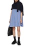 模特儿示范图 - 点击放大 - SACAI - Hybrid Cotton Knit Shirt Dress