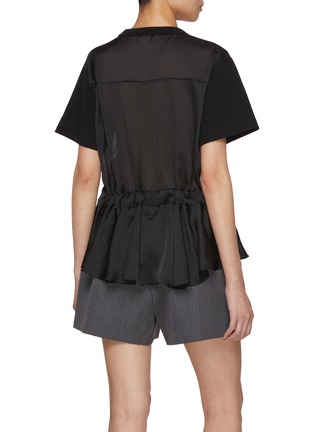 背面 - 点击放大 - SACAI - Hybrid Miss You Cotton T-Shirt