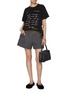 模特儿示范图 - 点击放大 - SACAI - Hybrid Miss You Cotton T-Shirt