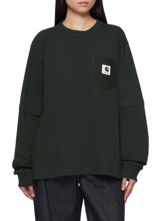 首图 - 点击放大 - SACAI - X Carhartt WIP Long Sleeve Cotton Jersey Sweatshirt