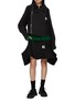 模特儿示范图 - 点击放大 - SACAI - X CARHARTT WIP 不规则中长半身裙