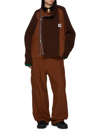 模特儿示范图 - 点击放大 - SACAI - X CARHARTT WIP 直筒长裤