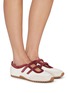 模特儿示范图 - 点击放大 - PEDDER RED - Sheila Leather Suede Women's Sneakers
