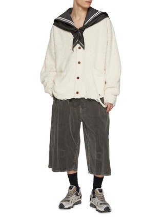 模特儿示范图 - 点击放大 - DOUBLET - Neo Sailor Convertible High Collar Wool Sweater