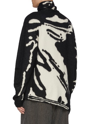 背面 - 点击放大 - DOUBLET - Inkblot Graffiti Jacquard Turtleneck Wool Blend Sweater