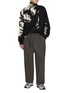 模特儿示范图 - 点击放大 - DOUBLET - Inkblot Graffiti Jacquard Turtleneck Wool Blend Sweater