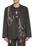 首图 - 点击放大 - DOUBLET - Single Breasted Chain Embroidered Wool Tailored Jacket