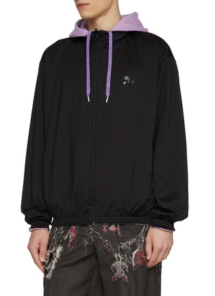 细节 - 点击放大 - DOUBLET - Reversible Cotton Blend Zip Up Track Jacket