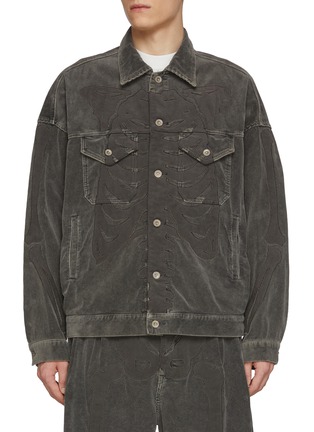 首图 - 点击放大 - DOUBLET - Skeleton Bone Appliqué Cotton Corduroy Jacket