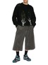 模特儿示范图 - 点击放大 - DOUBLET - Skeleton Scratch Distressed Wool Sweater
