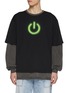 首图 - 点击放大 - DOUBLET - On Off Power Icon Reversible Cotton Blend T-Shirt
