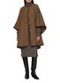 模特儿示范图 - 点击放大 - MACKINTOSH - Sanquhar Houndstooth Cape