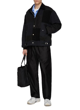 模特儿示范图 - 点击放大 - COMME DES GARÇONS HOMME - Patchwork Cotton Oxford Jacket