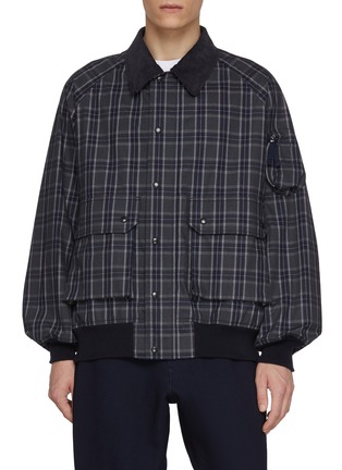 首图 - 点击放大 - COMME DES GARÇONS HOMME - Checkered Zip Up Cotton Jacket