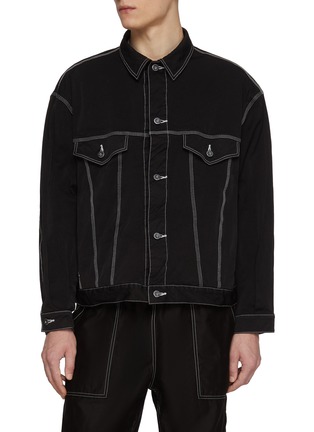 首图 - 点击放大 - COMME DES GARÇONS HOMME - Contrast Stitch Trucker Jacket