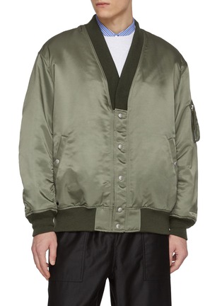 首图 - 点击放大 - COMME DES GARÇONS HOMME - Deep V-Neck Bomber Jacket