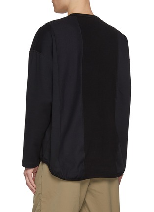 背面 - 点击放大 - COMME DES GARÇONS HOMME - Vertical Patchwork Cotton Sweatshirt