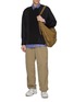 模特儿示范图 - 点击放大 - COMME DES GARÇONS HOMME - Vertical Patchwork Cotton Sweatshirt