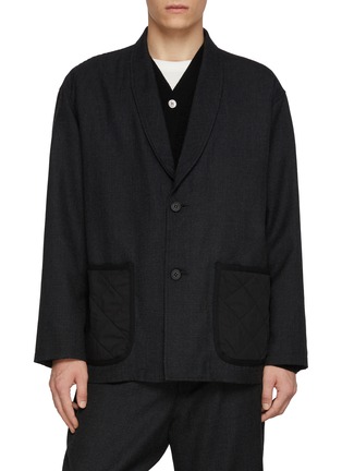 首图 - 点击放大 - COMME DES GARÇONS HOMME - Houndstooth Quilted Pocket Single Breasted Wool Blazer
