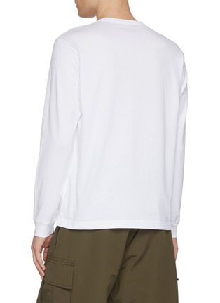 背面 - 点击放大 - COMME DES GARÇONS HOMME - Logo Patch Pocket Long Sleeve Cotton T-Shirt
