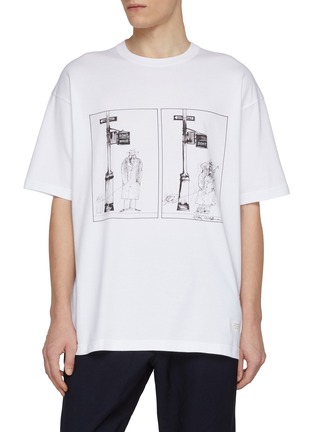 首图 - 点击放大 - COMME DES GARÇONS HOMME - Ralph Steadman Lamp Post Printed Cotton T-Shirt