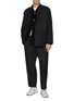 模特儿示范图 - 点击放大 - COMME DES GARÇONS HOMME - Houndstooth Elasticated Straight Leg Wool Pants