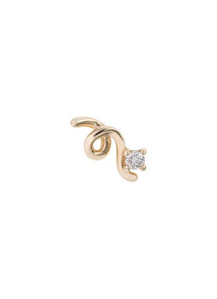 首图 - 点击放大 - BEA BONGIASCA - Mini Loop 9K Gold Diamond Single Earring