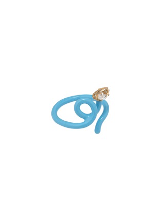 细节 - 点击放大 - BEA BONGIASCA - Baby Vine 9K Gold Silver Crystal Enamel Ring — EU 52