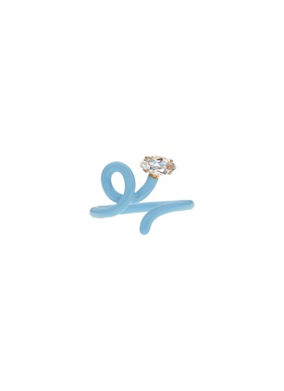 首图 - 点击放大 - BEA BONGIASCA - Baby Vine 9K Gold Silver Crystal Enamel Ring — EU 52