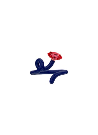 首图 - 点击放大 - BEA BONGIASCA - Baby Vine Tendril 9K Gold Silver Corundum Enamel Ring  — EU 50