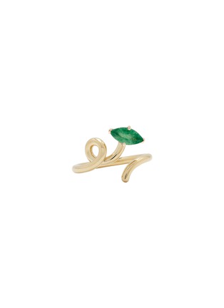首图 - 点击放大 - BEA BONGIASCA - Baby Vine Tendril 9K Gold Emerald Ring — EU 52