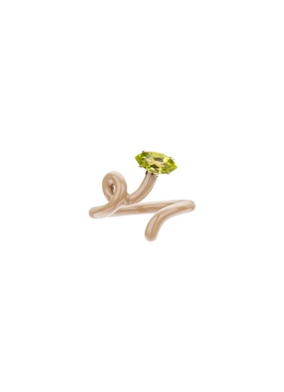 首图 - 点击放大 - BEA BONGIASCA - Baby Vine Tendril 9K Gold Silver Peridot Enamel Ring
