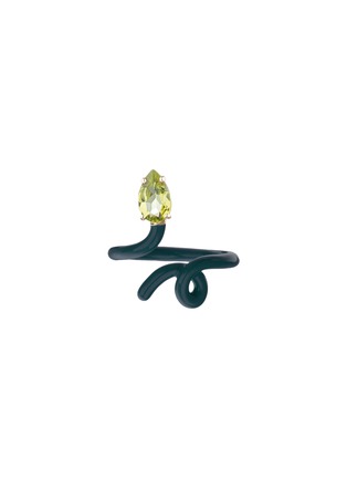 首图 - 点击放大 - BEA BONGIASCA - Baby Vine 9K Gold Silver Peridot Enamel Ring — EU 54