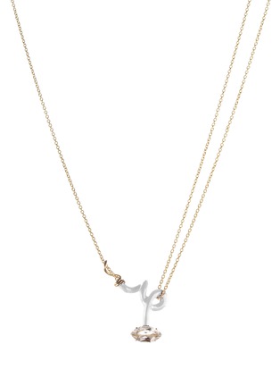 首图 - 点击放大 - BEA BONGIASCA - Baby Vine 9K Gold Crystal Enamel Pendant Necklace