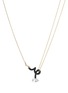 首图 - 点击放大 - BEA BONGIASCA - Vine Curl 9K Gold Crystal Enamel Necklace