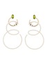 首图 - 点击放大 - BEA BONGIASCA - Double Curl Vine 9K Gold Garnet Enamel Earrings