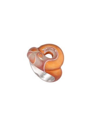 细节 - 点击放大 - BEA BONGIASCA - Tarallo Sterling Silver Enamel Ring — EU 48