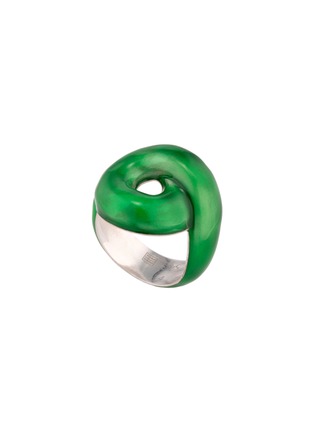 细节 - 点击放大 - BEA BONGIASCA - Tarallo Sterling Silver Enamel Ring — EU 50