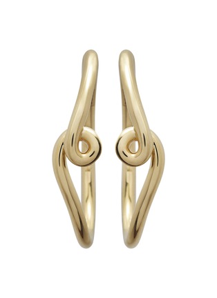 首图 - 点击放大 - BEA BONGIASCA - Long Wave 9K Gold Hoop Earrings