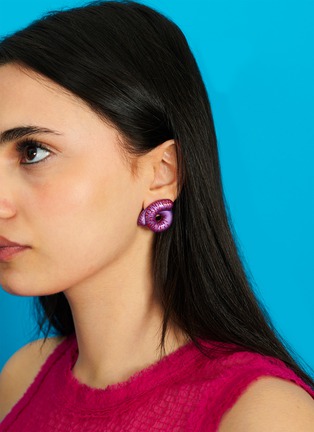 细节 - 点击放大 - BEA BONGIASCA - Tarallo Sterling Silver Enamel Earrings