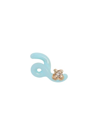 首图 - 点击放大 - BEA BONGIASCA - Mini Loop 9K Gold Diamond Enamel Single Earring