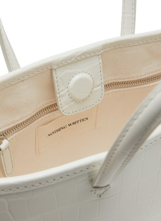 细节 - 点击放大 - NOTHING WRITTEN - Ain Croco Embossed Leather Tote Bag