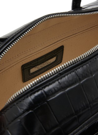 细节 - 点击放大 - NOTHING WRITTEN - Pocket Croc Embossed Leather Tote Bag