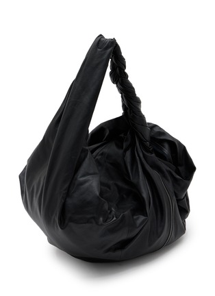 细节 - 点击放大 - DISCORD YOHJI YAMAMOTO BAGS - Draped Zip Leather Handbag