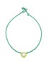 首图 - 点击放大 - BEA BONGIASCA - Pop 9K Gold Sterling Silver Enamel Heart Crystal Leather Cord Choker