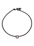 首图 - 点击放大 - BEA BONGIASCA - Pop 9K Gold Sterling Silver Enamel Square Crystal Leather Cord Choker