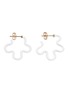 首图 - 点击放大 - BEA BONGIASCA - Two Tone Asymmetrical Flower 9K Gold Sterling Silver Enamel Earrings