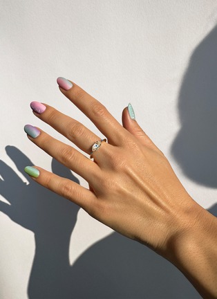 细节 - 点击放大 - BEA BONGIASCA - Big Eye 9K Gold Enamel Crystal Ring — EU 54