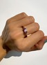 细节 - 点击放大 - BEA BONGIASCA - Big Eye 9K Gold Enamel Amethyst Ring — EU 50